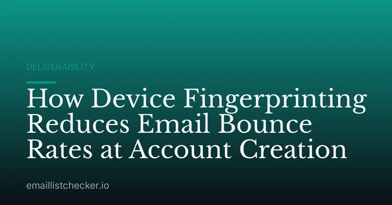 How Device Fingerprinting Reduces Email Bounce Rates at Account Creation
