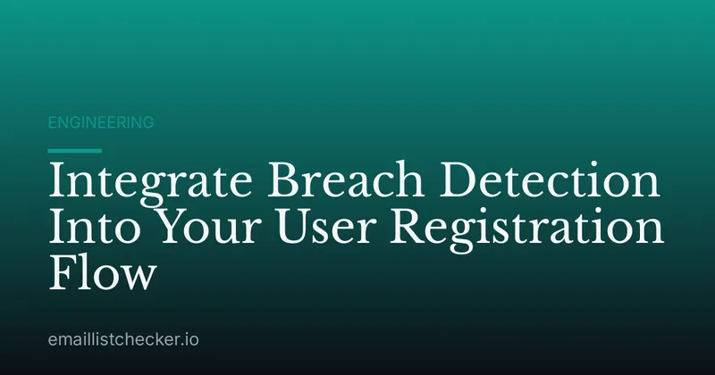 Integrate Breach Detection Into Your User Registration Flow