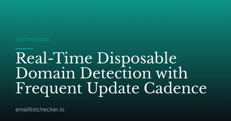 Real-Time Disposable Domain Detection with Frequent Update Cadence