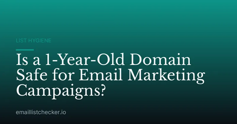 Is a 1-Year-Old Domain Safe for Email Marketing Campaigns?