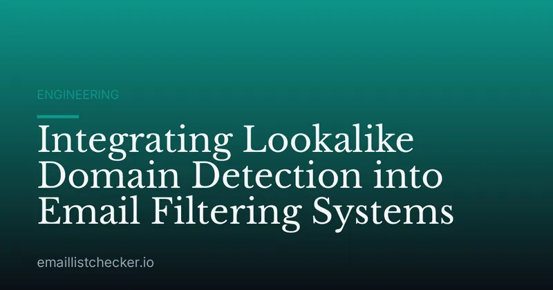 Integrating Lookalike Domain Detection into Email Filtering Systems