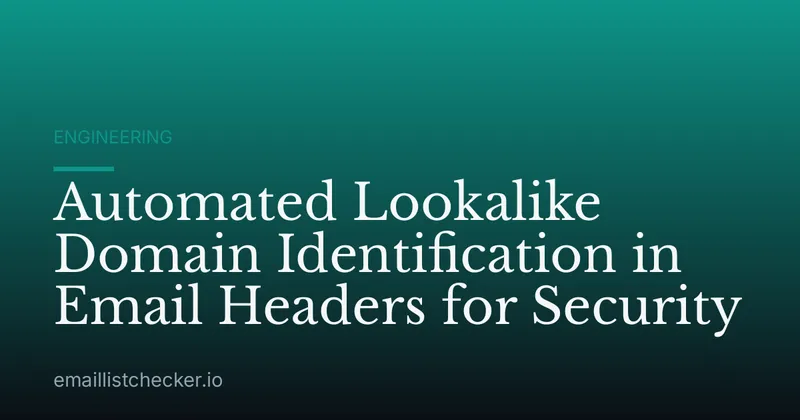 Automated Lookalike Domain Identification in Email Headers for Security