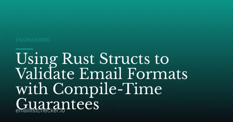 Using Rust Structs to Validate Email Formats with Compile-Time Guarantees