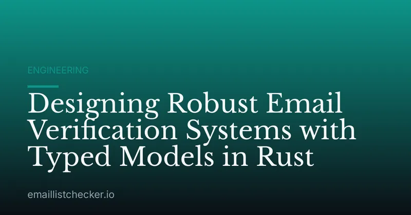 Designing Robust Email Verification Systems with Typed Models in Rust