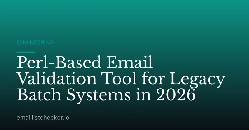 Perl-Based Email Validation Tool for Legacy Batch Systems in 2026
