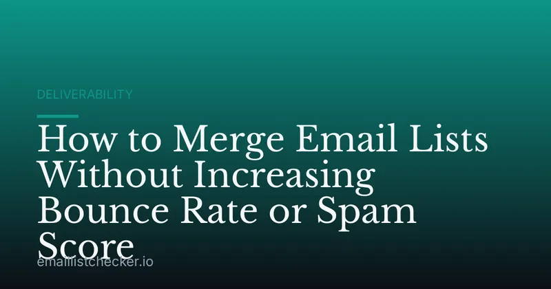 How to Merge Email Lists Without Increasing Bounce Rate or Spam Score
