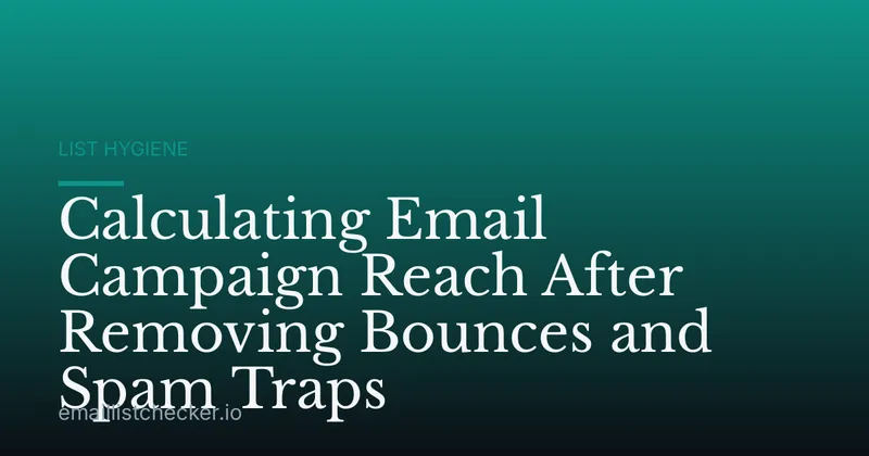 Calculating Email Campaign Reach After Removing Bounces and Spam Traps