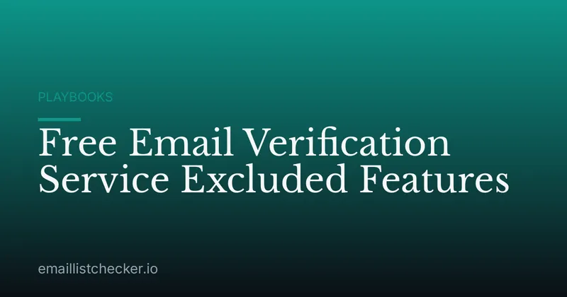 Free Email Verification Service Excluded Features