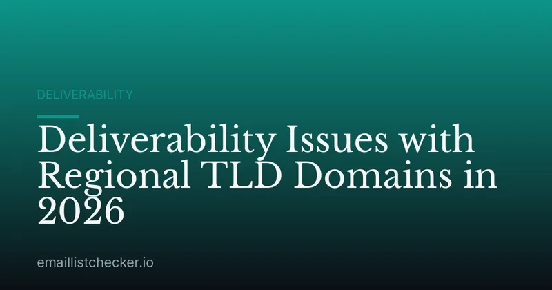 Deliverability Issues with Regional TLD Domains in 2026