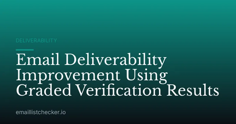 Email Deliverability Improvement Using Graded Verification Results