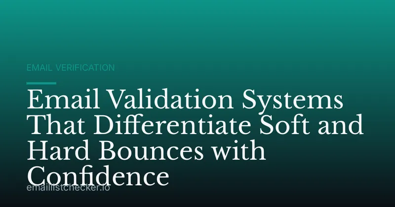 Email Validation Systems That Differentiate Soft and Hard Bounces with Confidence