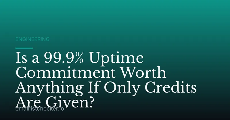 Is a 99.9% Uptime Commitment Worth Anything If Only Credits Are Given?