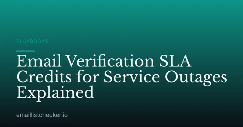Email Verification SLA Credits for Service Outages Explained