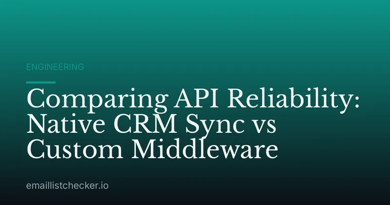 Comparing API Reliability: Native CRM Sync vs Custom Middleware