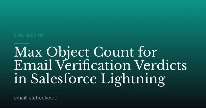 Max Object Count for Email Verification Verdicts in Salesforce Lightning