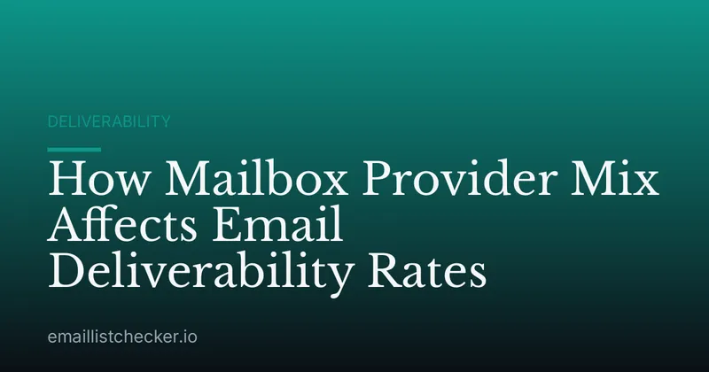 How Mailbox Provider Mix Affects Email Deliverability Rates