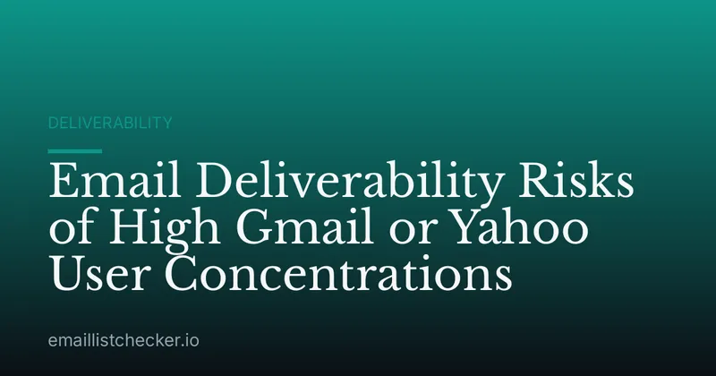 Email Deliverability Risks of High Gmail or Yahoo User Concentrations