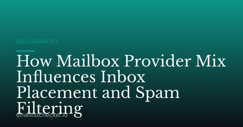 How Mailbox Provider Mix Influences Inbox Placement and Spam Filtering