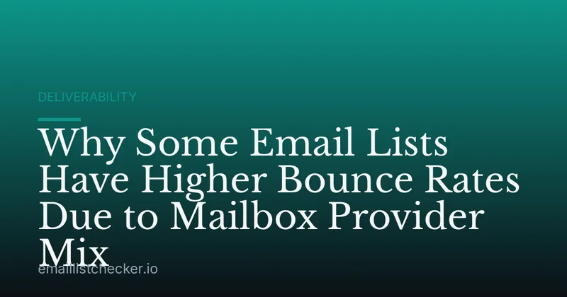 Why Some Email Lists Have Higher Bounce Rates Due to Mailbox Provider Mix