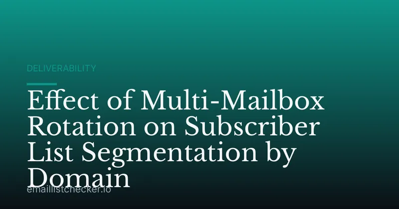 Effect of Multi-Mailbox Rotation on Subscriber List Segmentation by Domain