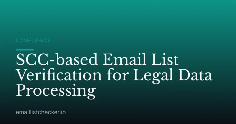 SCC-based Email List Verification for Legal Data Processing