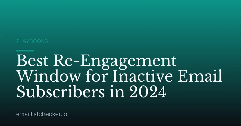 Best Re-Engagement Window for Inactive Email Subscribers in 2024