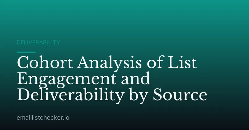 Cohort Analysis of List Engagement and Deliverability by Source