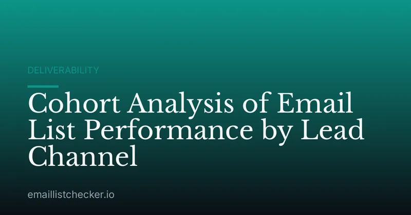 Cohort Analysis of Email List Performance by Lead Channel