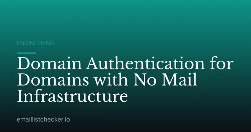 Domain Authentication for Domains with No Mail Infrastructure