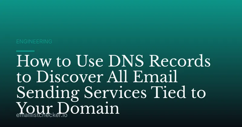How to Use DNS Records to Discover All Email Sending Services Tied to Your Domain