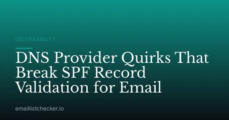 DNS Provider Quirks That Break SPF Record Validation for Email