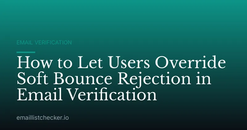 How to Let Users Override Soft Bounce Rejection in Email Verification