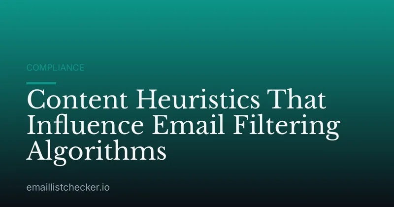 Content Heuristics That Influence Email Filtering Algorithms