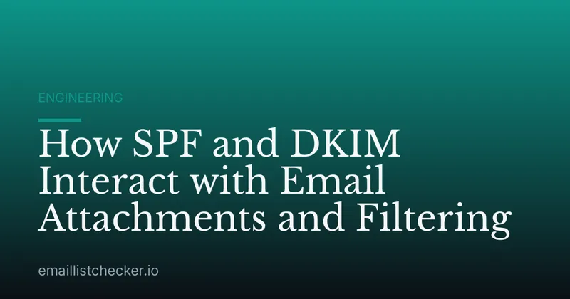 How SPF and DKIM Interact with Email Attachments and Filtering