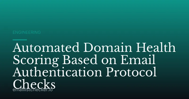 Automated Domain Health Scoring Based on Email Authentication Protocol Checks