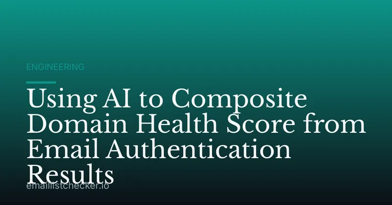 Using AI to Composite Domain Health Score from Email Authentication Results