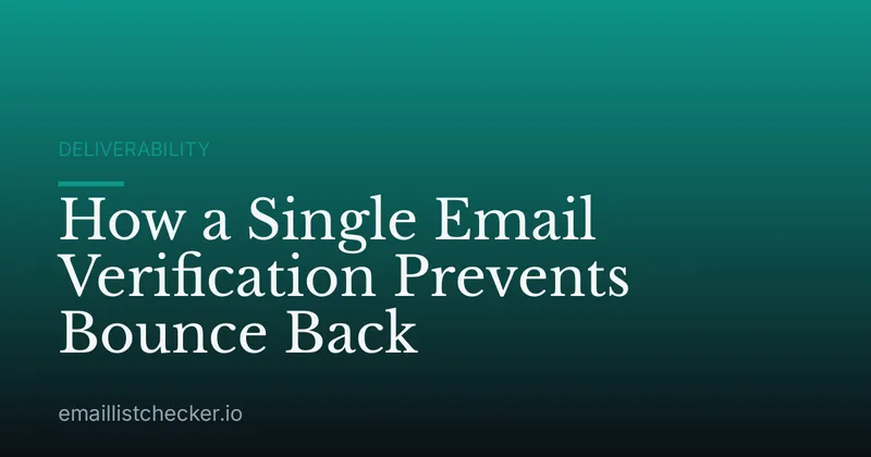 How a Single Email Verification Prevents Bounce Back