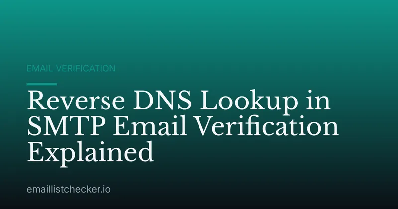 Reverse DNS Lookup in SMTP Email Verification Explained