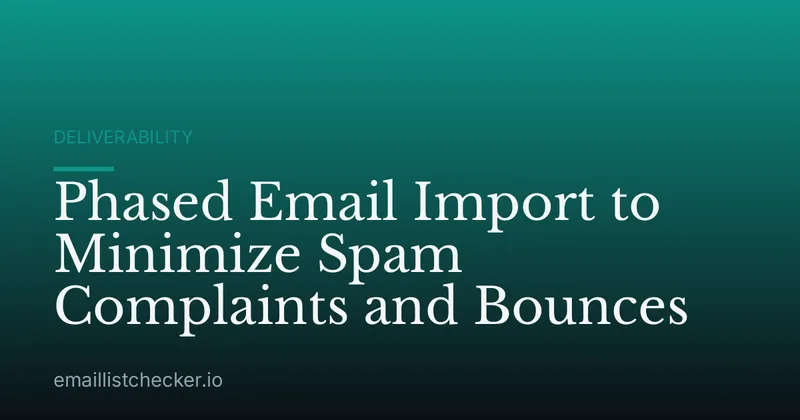 Phased Email Import to Minimize Spam Complaints and Bounces