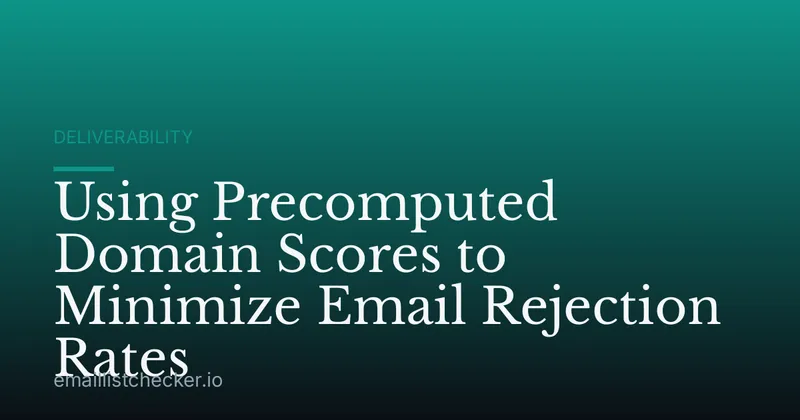 Using Precomputed Domain Scores to Minimize Email Rejection Rates