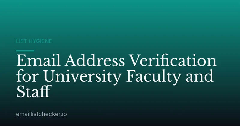 Email Address Verification for University Faculty and Staff