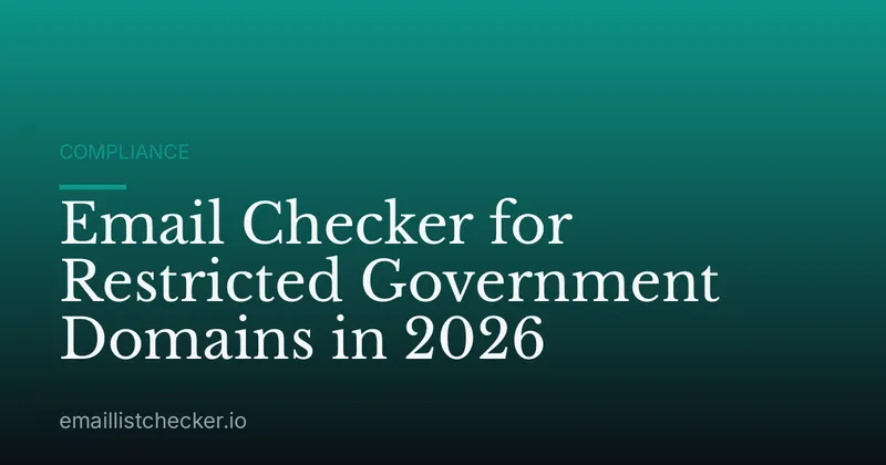 Email Checker for Restricted Government Domains in 2026