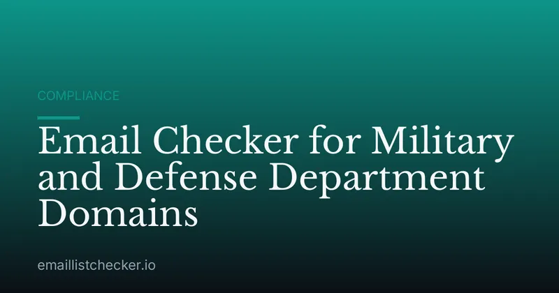 Email Checker for Military and Defense Department Domains