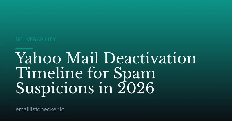 Yahoo Mail Deactivation Timeline for Spam Suspicions in 2026