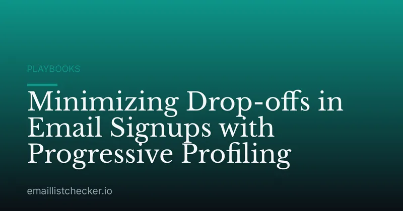 Minimizing Drop-offs in Email Signups with Progressive Profiling