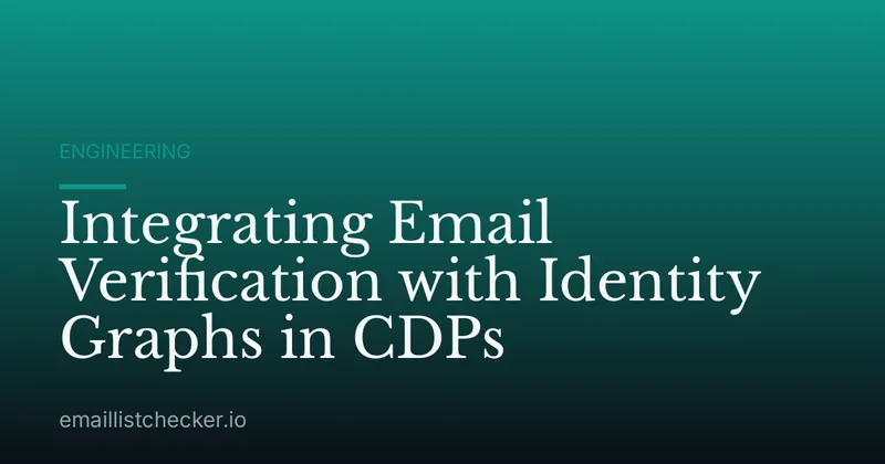 Integrating Email Verification with Identity Graphs in CDPs