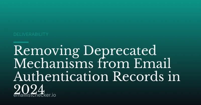 Removing Deprecated Mechanisms from Email Authentication Records in 2024