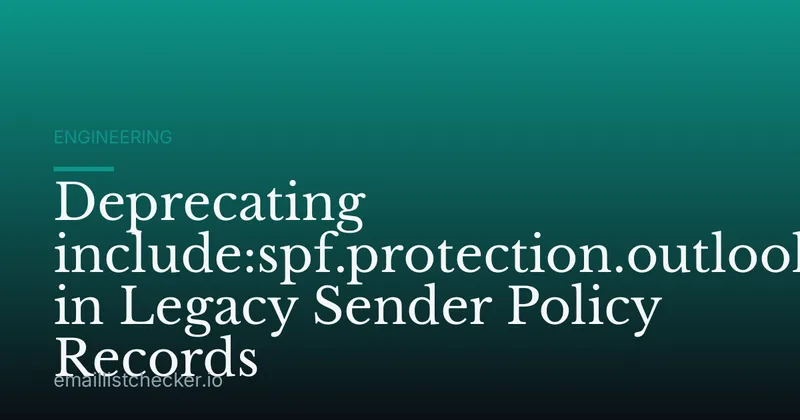 Deprecating include:spf.protection.outlook.com in Legacy Sender Policy Records