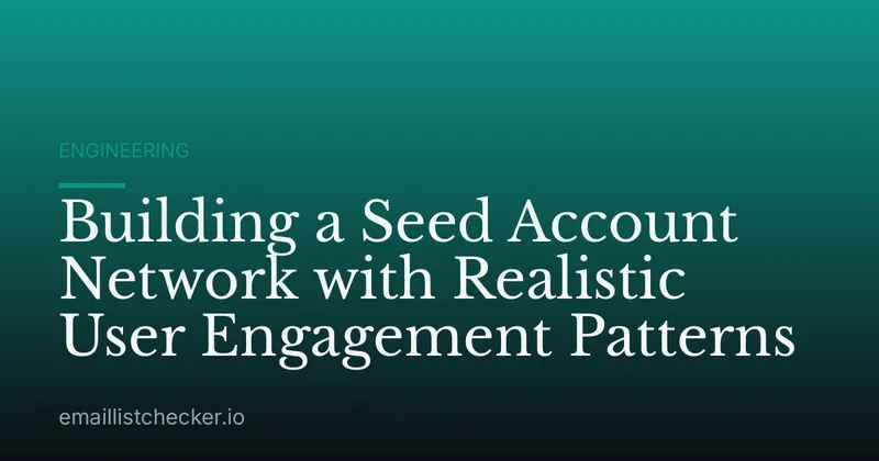 Building a Seed Account Network with Realistic User Engagement Patterns
