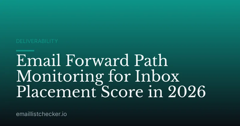 Email Forward Path Monitoring for Inbox Placement Score in 2026